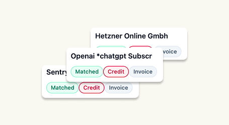 Accounting match and credit status preview